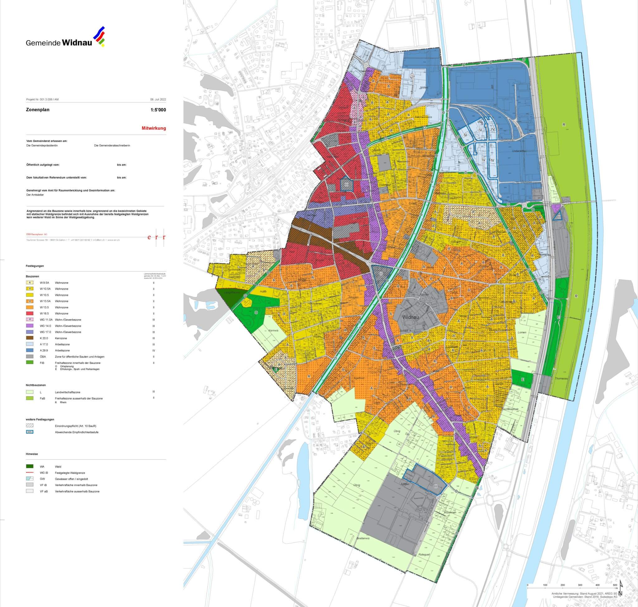 Mitwirkung Ortsplanungsrevision Widnau – ERR Raumplaner AG